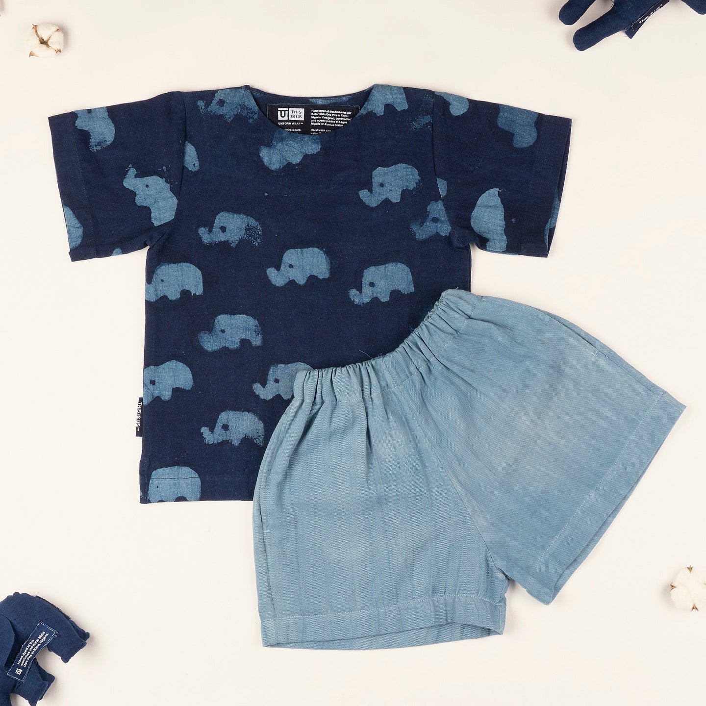 Elephant Print Shorts Set